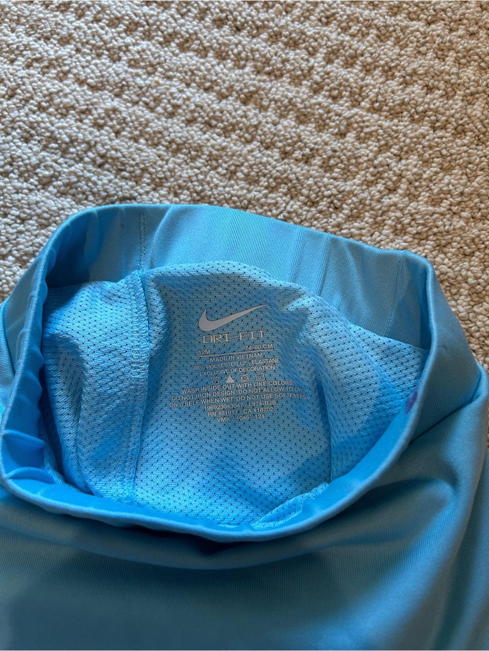 Baby Nike Dry Fit Skort Blue with Pink Swoosh - Picture 6 of 7